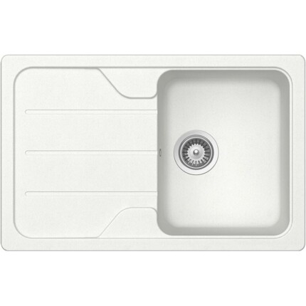 SCHOCK FORMHAUS CRISTALITE D-100S egymedencés csepptálcás prémium mosogató - White