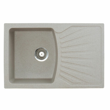 Metalac Xgranit Quadro-Plus gránit extra mély mosogatótálca - beige