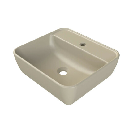 CeraStyle ONE - PULTRA ültethető - Top Counter mosdó - MATT BÉZS - csaplyukas - 55x45cm