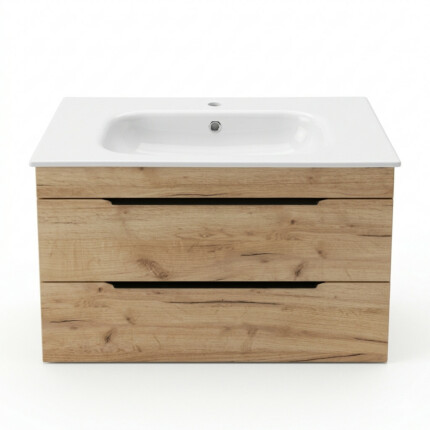 TMP VOX 80 GOLD CRAFT - fali fürdőszobabútor - NewArc 504080 porcelán mosdóval - 80 x 45 x 46 cm
