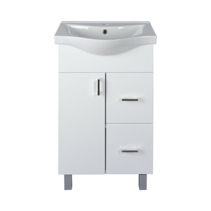 Viva STYLE Bianka 55 lábon álló fürdőszobabútor 2 fiókos Sanovit ALBATROS 10055 mosdókagyló 55x45 cm