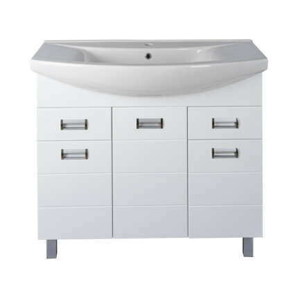 Viva SZQUARE 85 lábon álló fürdőszobabútor Sanovit ZENON 6085 porcelán mosdóval 86 x 50 cm