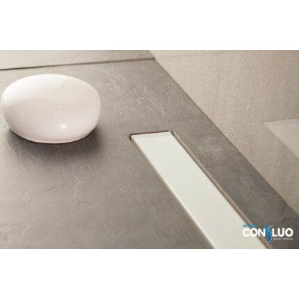 Pestan zuhanyfolyóka Confluo Frameless Line - keret nélküli - FEHÉR üveg 95 cm