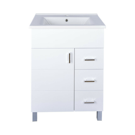 Viva STYLE Karina 85 lábon álló fürdőszobabútor 3 fiókos Sanovit ATRIA 9085 mosdóval 85 x 45,5 cm