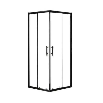 Viva AQUA Max Zuhanykabin SZÖGLETES FEKETE Profil - 6 mm víztiszta üveg - 90 x 90 x 190 cm