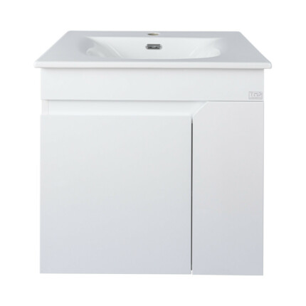 TMP VISION 60 fali függesztett fürdőszobai bútor - SKY E-8099-60 porcelán mosdóval - 61 x 46 cm