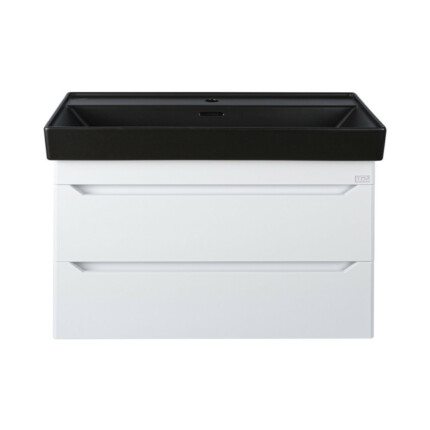 TMP SHARP 100 fali fürdőszobabútor - CeraStyle SHARP FEKETE mosdóval - 100 x 48 cm
