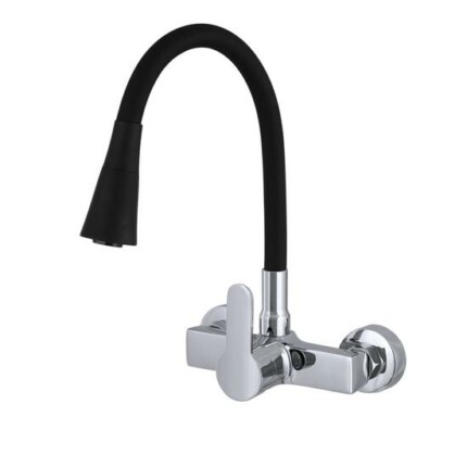 Gamma Flex 3000 Fali Mosogató Csaptelep - Rugalmas, Fekete/Króm