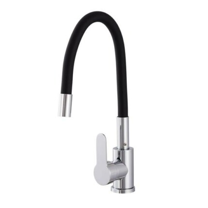 Gamma Flex 2000 Mosogató Álló Design Csaptelep - Rugalmas, Fekete/Króm