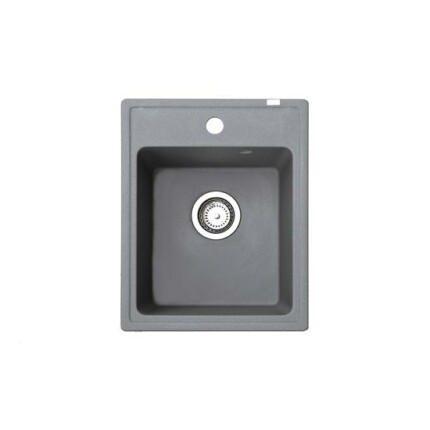 Quadro 40 Metalac Xgranit Gránit Mosogatótálca - Extra mély, Egymedencés, Négyzet, Grafit