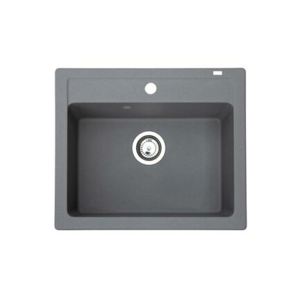 Quadro 60 Metalac Xgranit Gránit Mosogatótálca - Extra mély, Egymedencés, Négyzet, Grafit