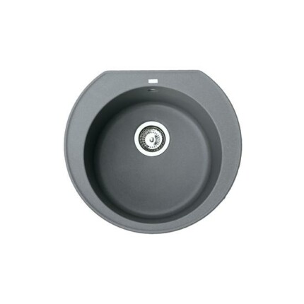 Omega Metalac Xgranit Gránit Mosogatótálca - Extra mély, Egymedencés, Kerek, Grafit