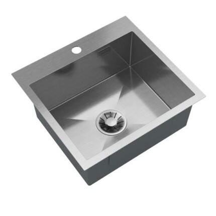 Lavre S4845 Egymedencés Szálcsiszolt Acél Mosogató - 480x450 mm