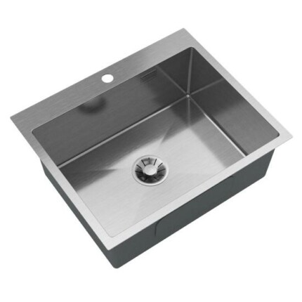 Lavre S6050 Egymedencés Szálcsiszolt Acél Mosogató - 600x500 mm