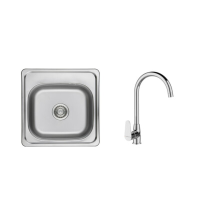 LAVEO STANDARD 1M SZETT íves króm csappal K.