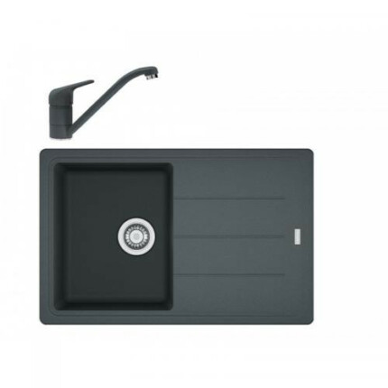 FRANKE SZETT BASIS BFG 611-78 grafit Fragranit mosogató + Novara Plus csaptelep