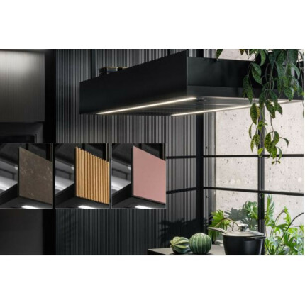 Ciarko Design MINIMAL 1 90 cm fekete sziget páraelszívó (oldalsó panel nélkül)