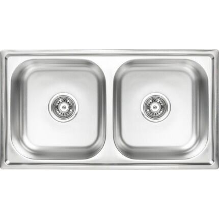LAVEO STANDARD kétmedencés inox mosogató szifonnal K.