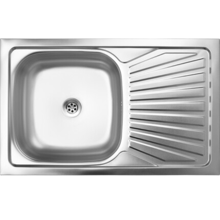 LAVEO LON 50 teletetős egymedence csepptálcás inox mosogató szifonnal K.