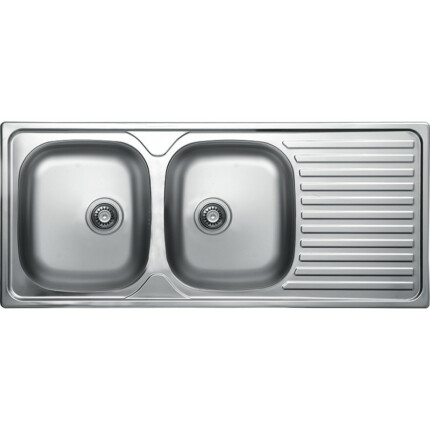 LAVEO ORION 2CS kétmedence csepptálcás inox mosogató szifonnal