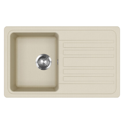 EVIDO Cubo 45S gránit mosogató, 780 x 500 mm, bézs