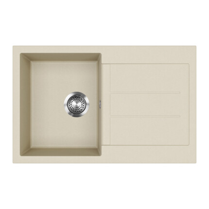 EVIDO Cubo 45S gránit mosogató, 780 x 500 mm, bézs
