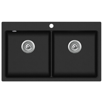 EVIDO Quadro 9 gránit mosogató, 860 x 510 mm, antracit