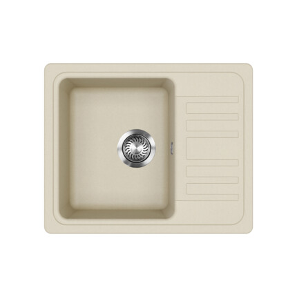 EVIDO Home 45S compact gránit mosogató, 575 x 460 mm, bézs