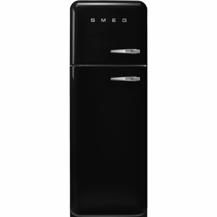 SMEG KOMBINÁLT HŰTŐ ÉS FAGYASZTÓ, retro, 60,1x172 cm, bal oldali pántok, fekete