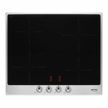 SMEG INDUKCIÓS FŐZŐLAP, Classic design, 60 cm, 4 főzőzóna, inox keret