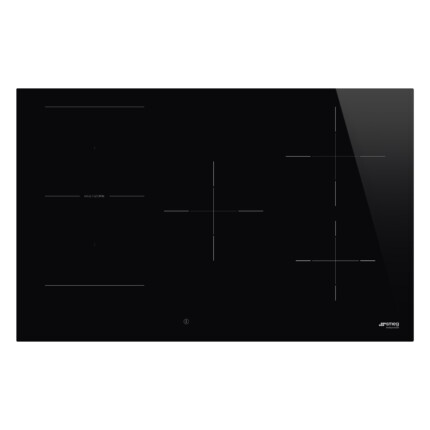 SMEG INDUKCIÓS FŐZŐLAP, Universal design, 80 cm, 5 főzőzóna, 1 MultiZone híd zóna, fekete üveg