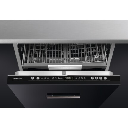 De Dietrich beépíthető mosogatógép, 60 cm, 14 teríték, 7 program, 5 hőmérséklet, csúszózsanér, C energiaosztály