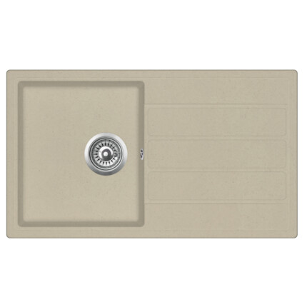 EVIDO EASY 45S gránit mosogató 760x440 bézs, doboz nélkül, lefolyógarnitúrával