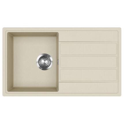 EVIDO EASY 45S gránit mosogató 760x440 bézs, doboz nélkül, lefolyógarnitúrával