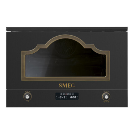 SMEG MIKROHULLÁMÚ SÜTŐ, Cortina design, beépíthető, 22 liter, antracit