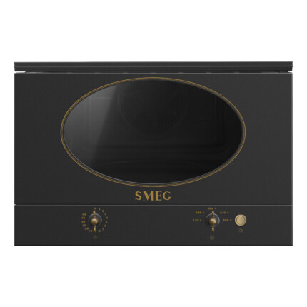 SMEG MIKROHULLÁMÚ SÜTŐ, Colonial design, beépíthető, 22 liter, antracit