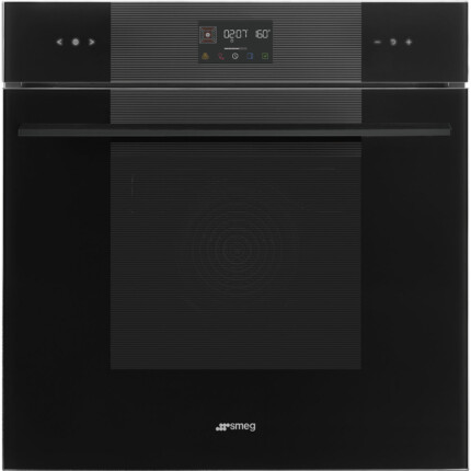 SMEG PIROLITIKUS HŐLÉGKEVERÉSES SÜTŐ, Linea design, Galileo, 60 cm, ES LCD, mélyfekete üveg