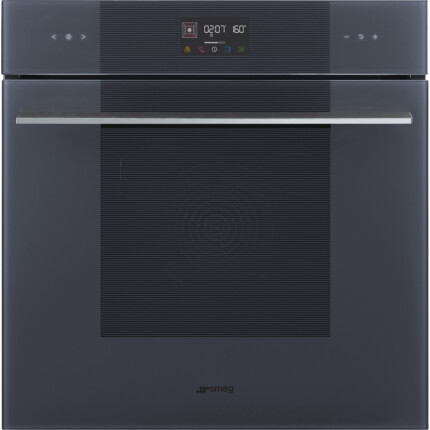 SMEG PIROLITIKUS HŐLÉGKEVERÉSES SÜTŐ, Linea design, Galileo, 60 cm, ES LCD, neptune szürke üveg