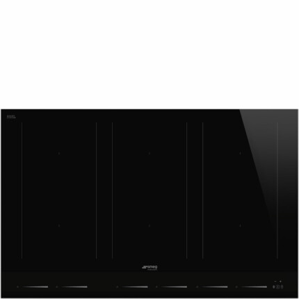 SMEG INDUKCIÓS FŐZŐLAP, Linea design, 80 cm, 6 főzőzóna, 3 MultiZone híd zóna, fekete üveg