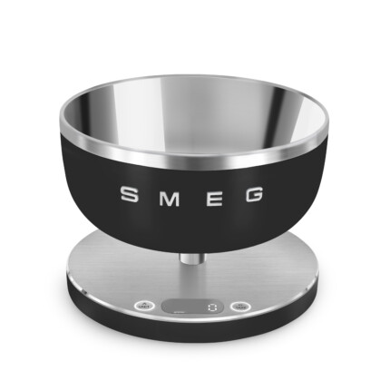 SMEG DIGITÁLIS KONYHAI MÉRLEG, Collezione design, matt fekete