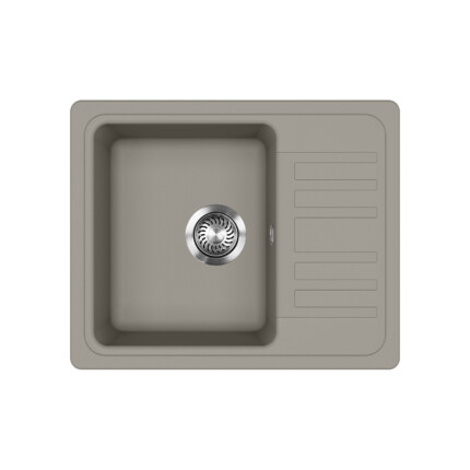 EVIDO Home 45S compact gránit mosogató 575x460 mm platina