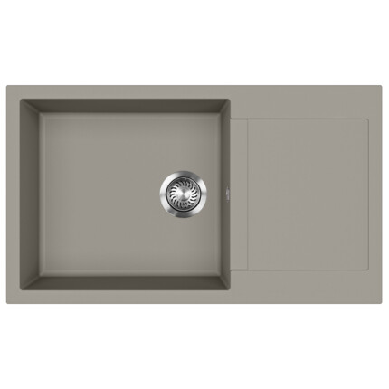 EVIDO Cubo XL 6S compact gránit mosogató, 860 x 500 mm, platina