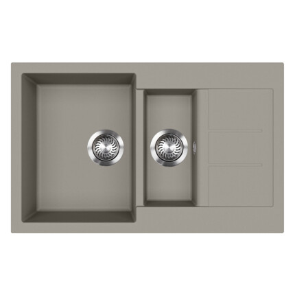 EVIDO Cubo 6S compact gránit mosogató 800x500 platina