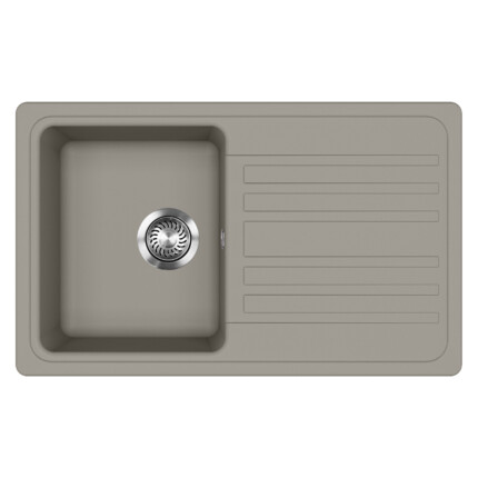 EVIDO Home 45S gránit mosogató, 765 x 460mm, platina