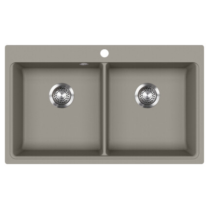 EVIDO Quadro 9 gránit mosogató, 860 x 510 mm, platina