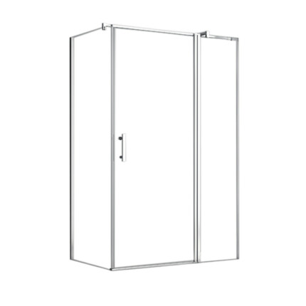 Simple 80x120 cm nyílóajtós aszimmetrikus zuhanykabin zuhanytálca nélkül