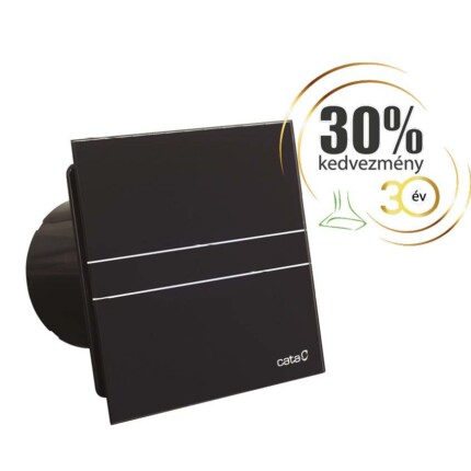 Cata E-100MT BK ventilátor metakrilát előlappal, utószellőztető funkcióval, fekete
