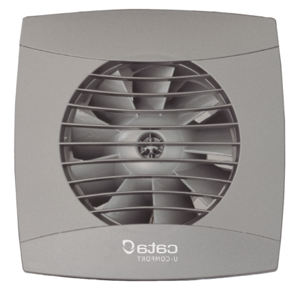 Cata UC-12 Hygro Silver ventilátor utószellőztető és páraérzékelő funkcióval, fordulatszám állítási lehetőséggel, pillangószeleppel, szürke