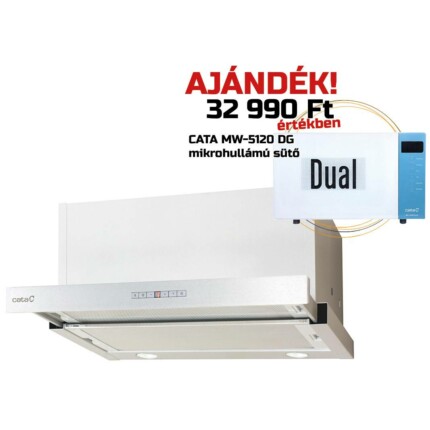 Cata - Páraelszívó TFH-7600 X inox + AJÁNDÉK Cata MW-5120 DG blue mikrohullámú sütő
