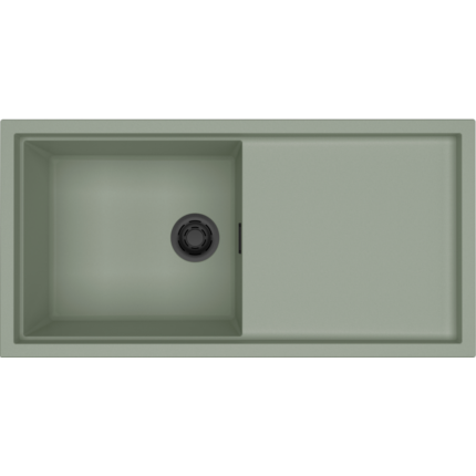 ELLECI - Mosogatótálca Sintesi 480 K82 Sage Green fekete tartozékokkal